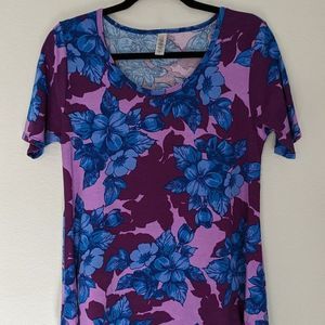 Lularoe Floral Perfect Tee Top Sz Small